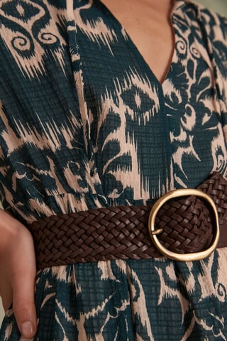 Vestido evasé - Azul petróleo