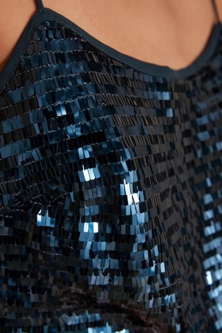 Vestido trapecio - Azul petróleo