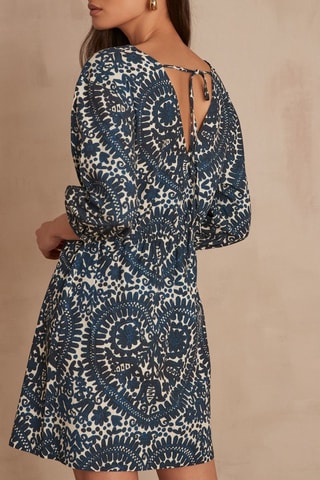 Vestido direito - Azul-noite