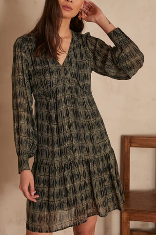 Vestido evasé - Azul marino