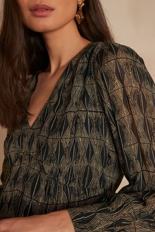 Vestido evasé - Azul marino