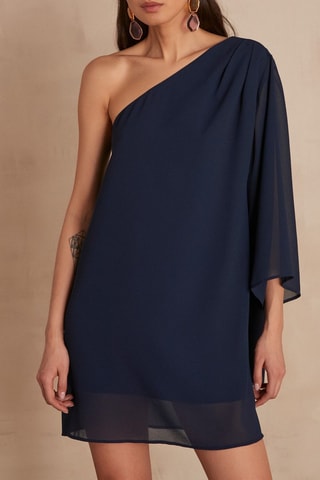 Vestido asimétrico - Azul noche