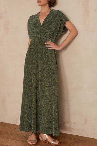 Vestido evasé - Azul pato