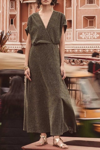 Vestido evasé - Azul pato