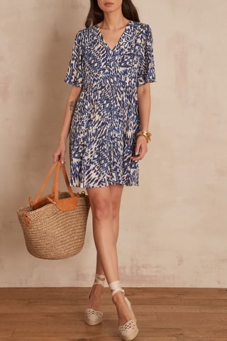 Vestido evasé - Azul rey