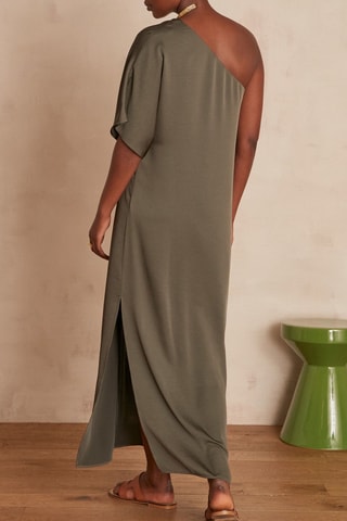 Vestido asimétrico - Caqui