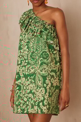 Vestido assimétrico - Verde