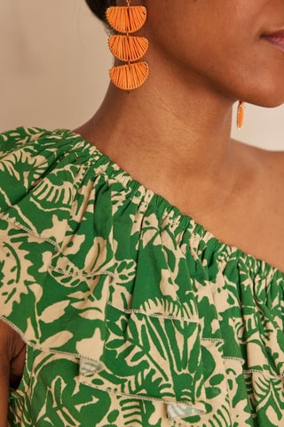 Vestido assimétrico - Verde