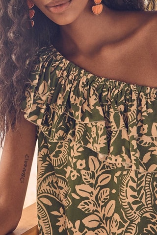 Vestido assimétrico - Verde