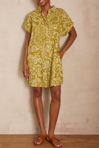 Vestido-camisa - Verde-azeitona