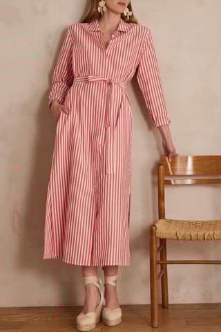 Vestido-camisa - Vermelho