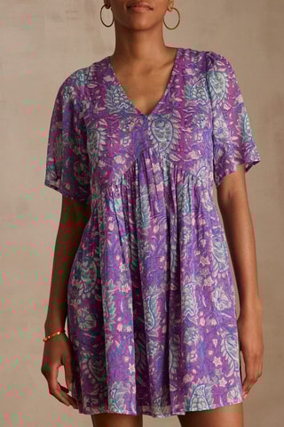 Vestido evasé - Malva