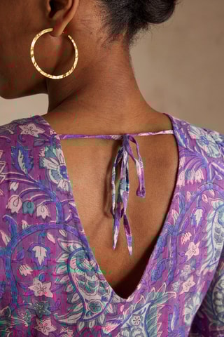 Vestido evasé - Malva