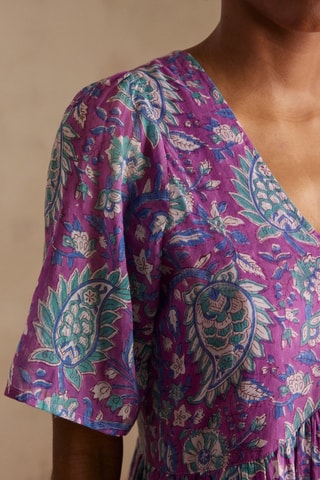 Vestido evasé - Malva