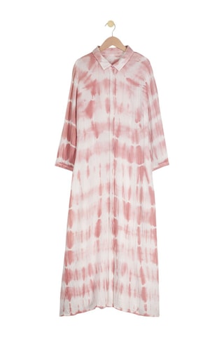 Vestido camisero dip-dye - Rosa empolvado