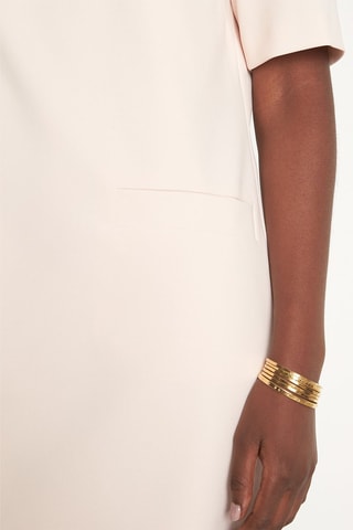 Vestido direito - Rosa-maquilhagem