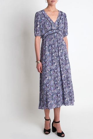 Vestido midi - Fucsia