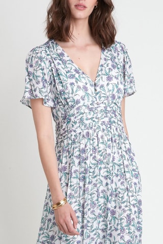 Vestido largo - Crudo y verde