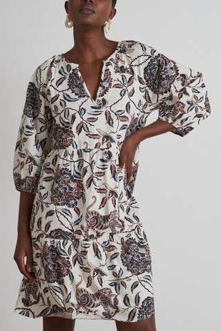 Vestido direito - Bege