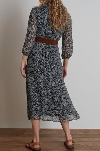 Vestido midi - Azul-noite