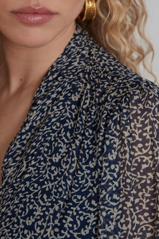 Vestido midi - Azul-noite