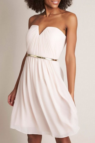 Vestido evasé - Rosa empolvado