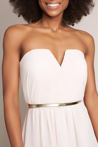 Vestido evasé - Rosa empolvado