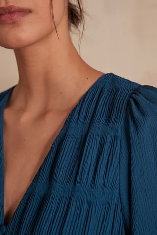 Vestido evasé - Azul petróleo