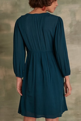 Vestido evasé - Azul petróleo