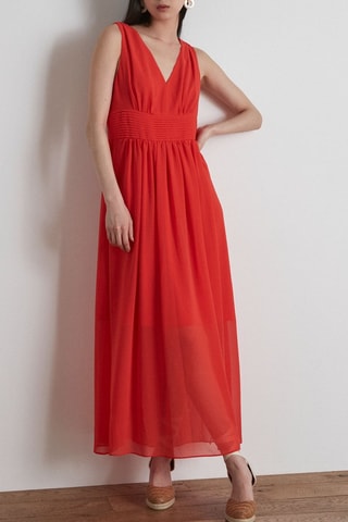 Vestido evasé - Rojo