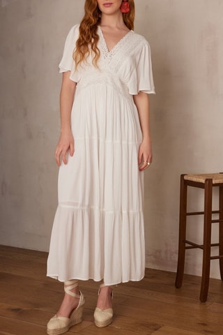 Vestido midi - Blanco