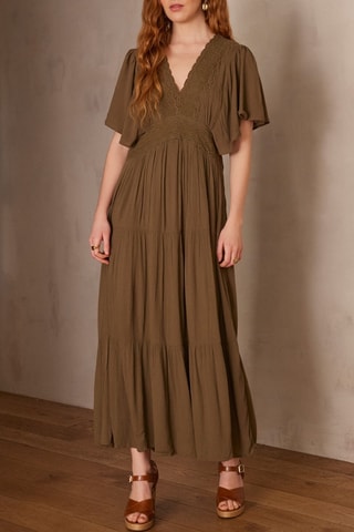 Vestido midi - Verde oliva