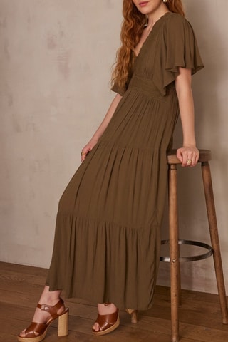 Vestido midi - Verde oliva