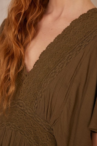 Vestido midi - Verde oliva