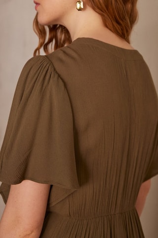 Vestido midi - Verde oliva