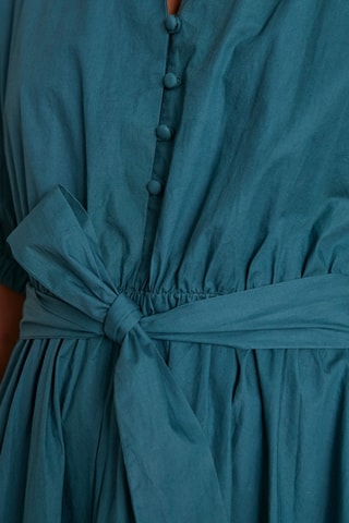 Vestido midi - Azul petróleo