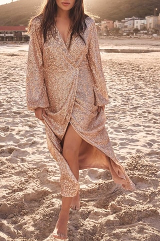 Vestido recto - Dorado