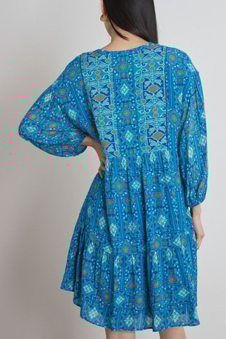 Vestido trapecio - Turquesa