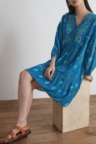 Vestido trapecio - Turquesa