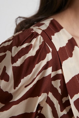 Vestido estilo patinadora - Castanho