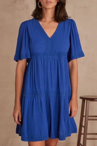 Vestido evasé - Azul rey