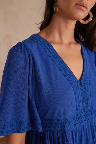 Vestido evasé - Azul rey