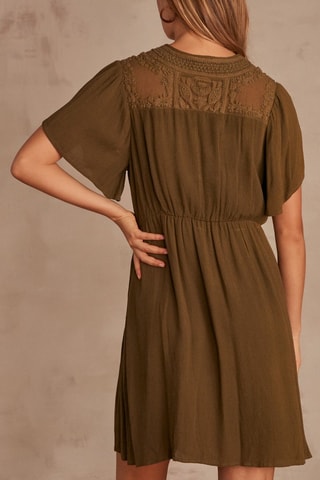 Vestido recto - Verde oliva