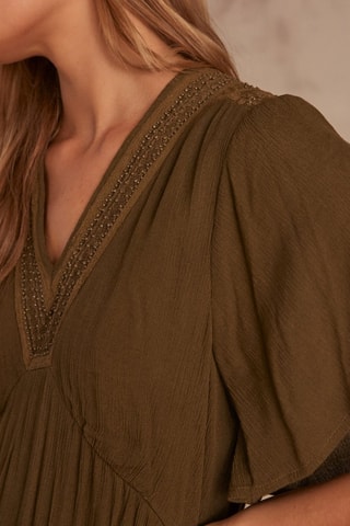 Vestido recto - Verde oliva