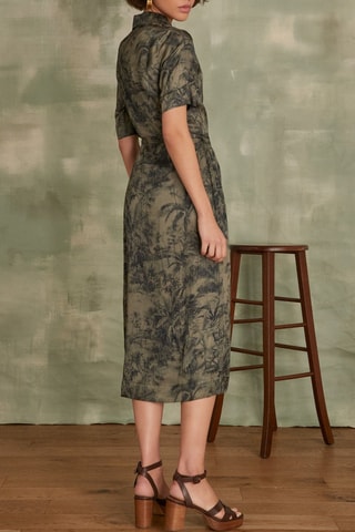 Vestido midi - Verde-escuro