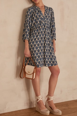 Vestido trapecio - Azul