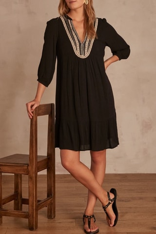 Vestido trapecio - Negro