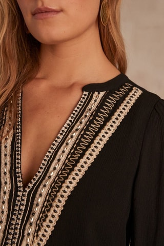 Vestido trapecio - Negro