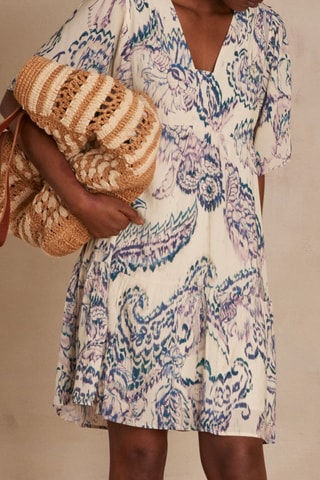 Vestido trapecio - Blanco