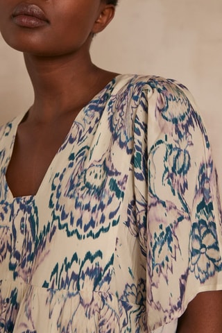 Vestido trapecio - Blanco